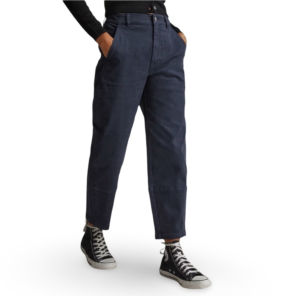 New Everlane The Utility Barrel Pant Navy Size 10 Organic Cotton